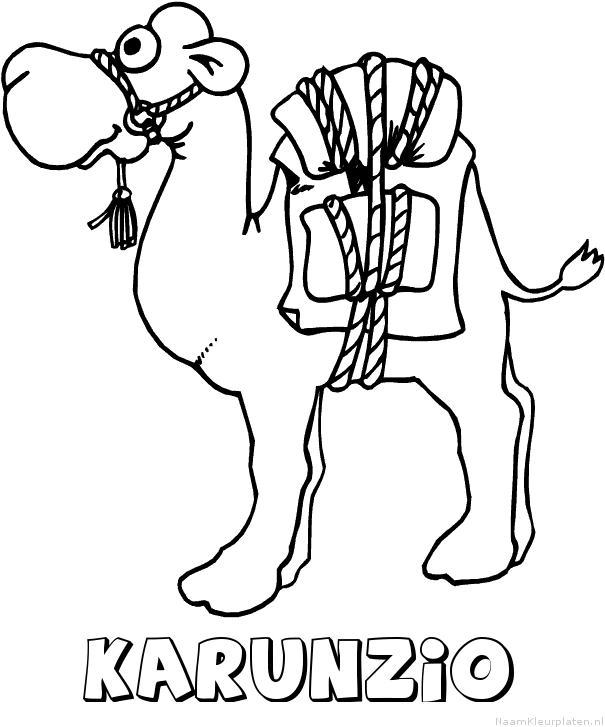 Karunzio kameel kleurplaat