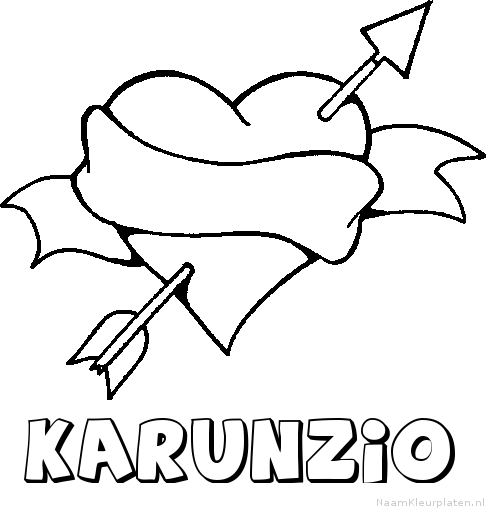 Karunzio liefde kleurplaat