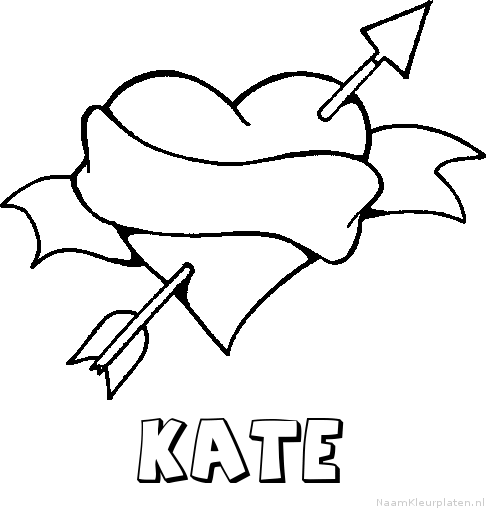 Kate liefde kleurplaat