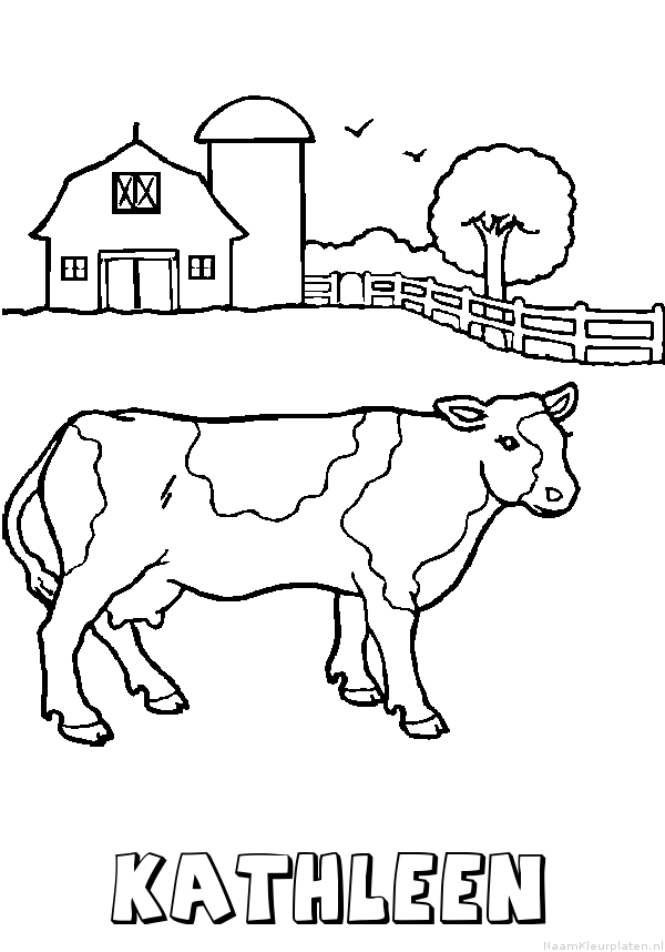 Kathleen koe kleurplaat
