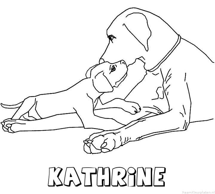 Kathrine hond puppy kleurplaat