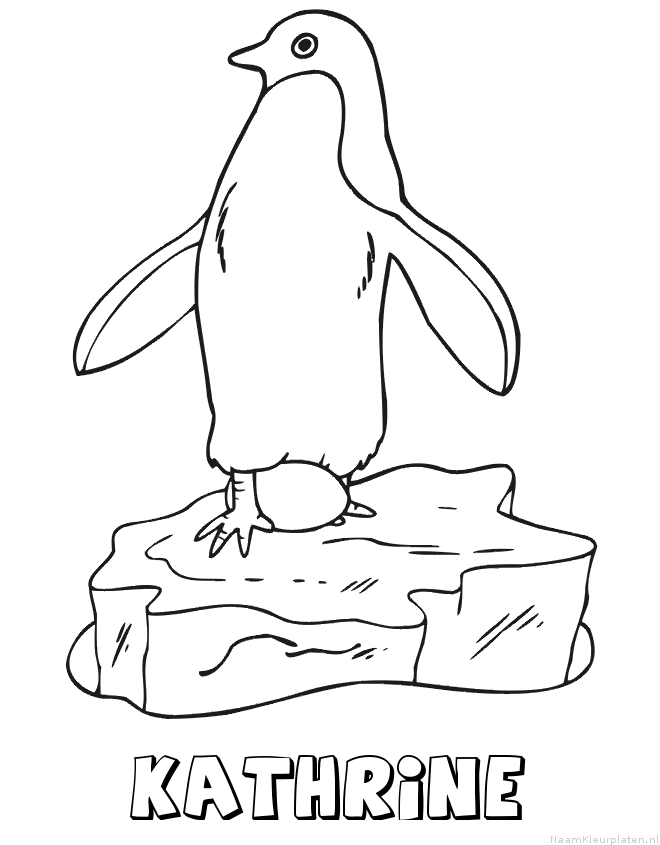 Kathrine pinguin kleurplaat