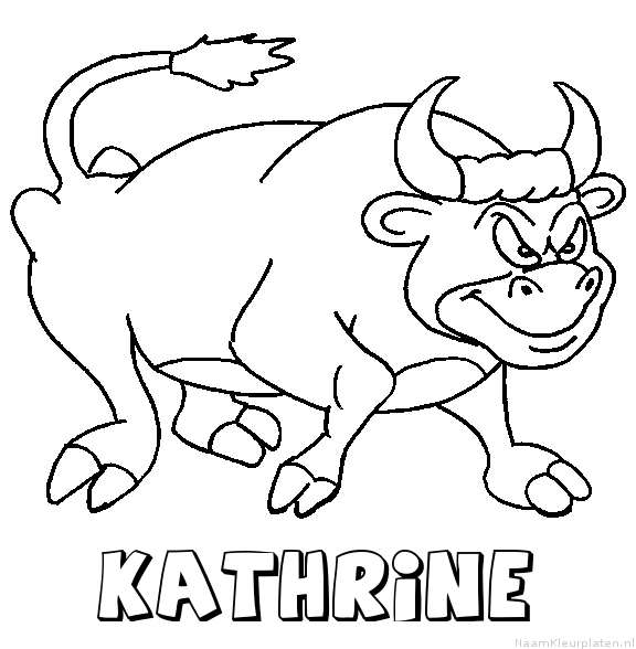 Kathrine stier kleurplaat
