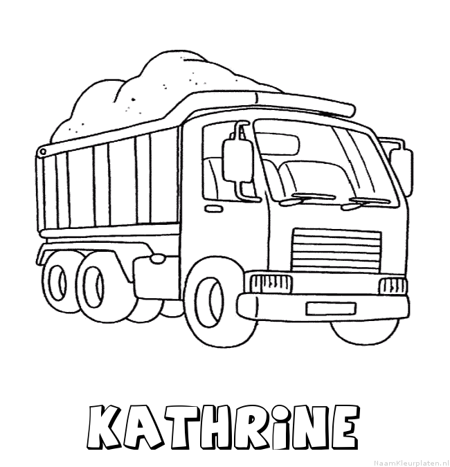 Kathrine vrachtwagen kleurplaat