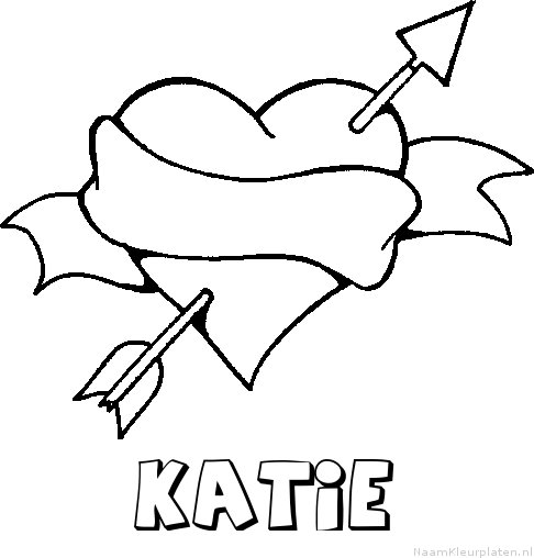 Katie liefde kleurplaat