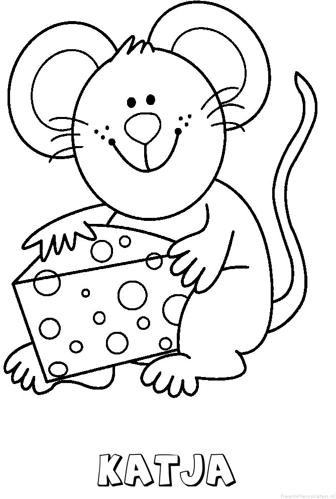 Katja muis kaas kleurplaat