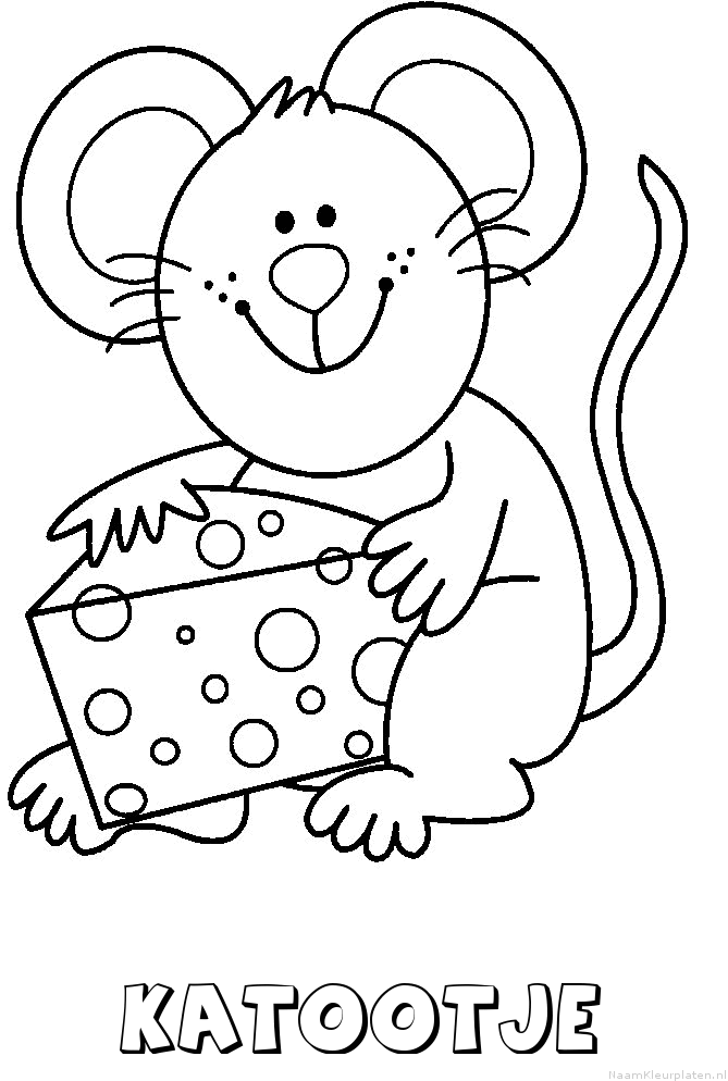 Katootje muis kaas kleurplaat