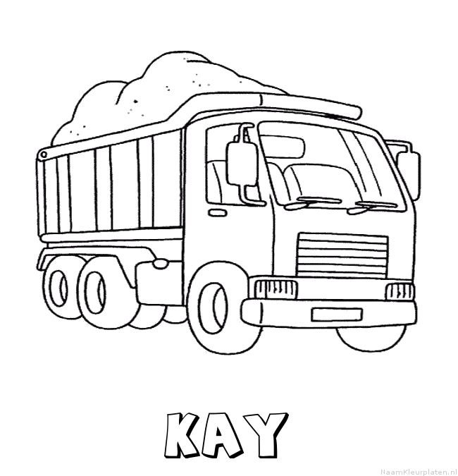 Kay vrachtwagen kleurplaat