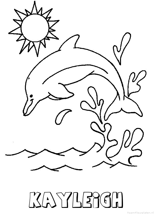 Kayleigh dolfijn kleurplaat