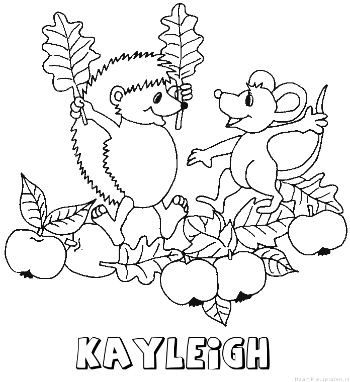 Kayleigh egel kleurplaat