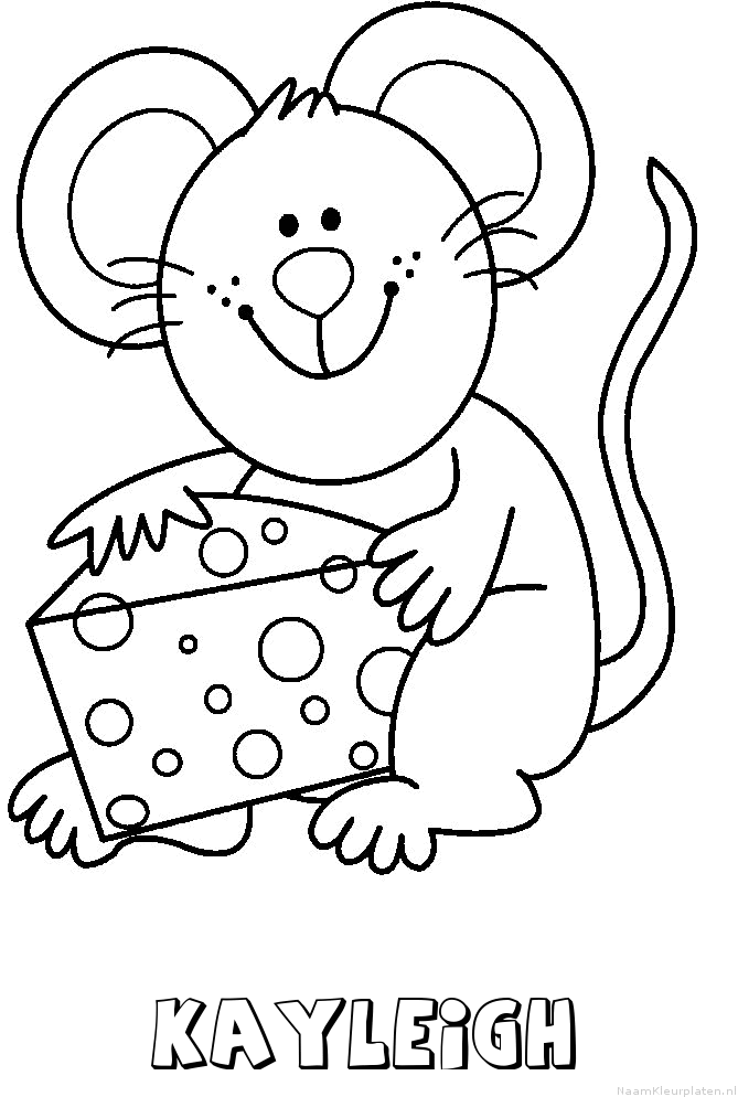 Kayleigh muis kaas kleurplaat