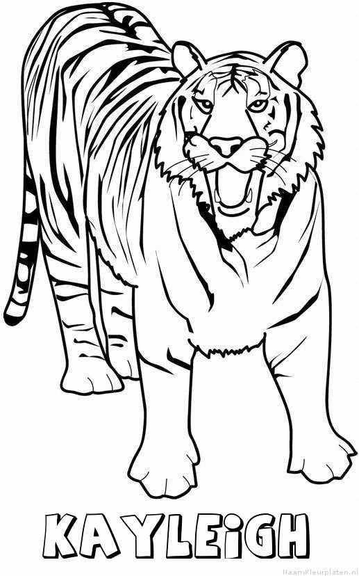 Kayleigh tijger 2 kleurplaat