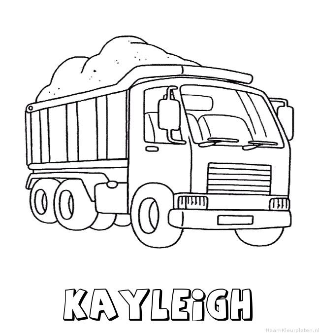 Kayleigh vrachtwagen kleurplaat