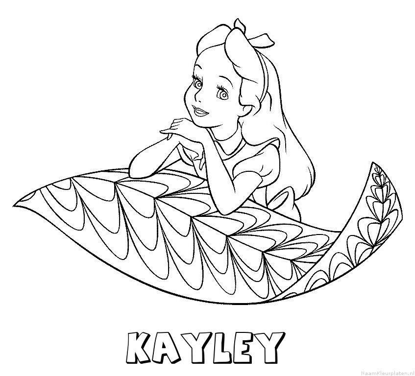 Kayley alice in wonderland kleurplaat
