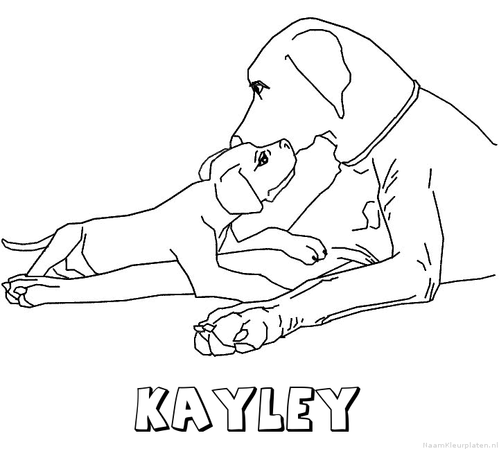 Kayley hond puppy kleurplaat