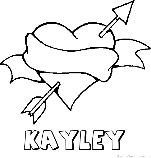 Kayley liefde kleurplaat