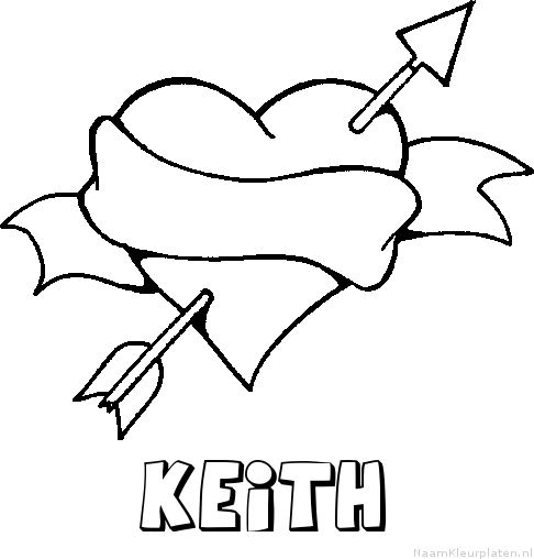 Keith liefde kleurplaat