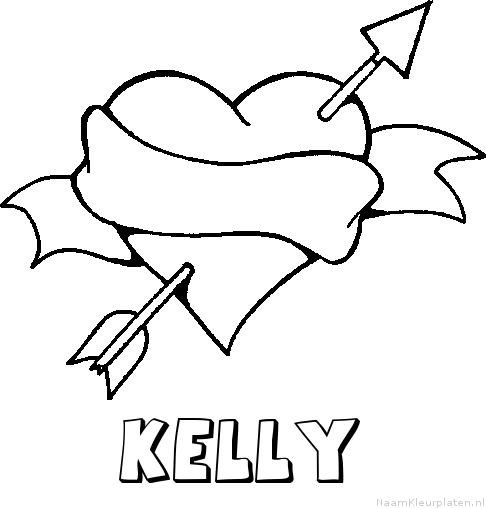 Kelly liefde kleurplaat