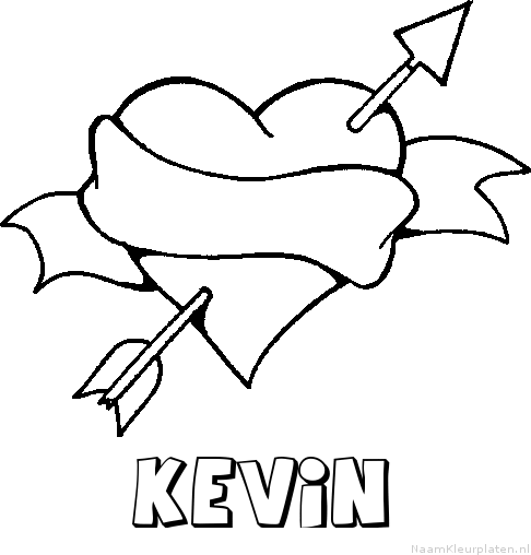 Kevin liefde kleurplaat