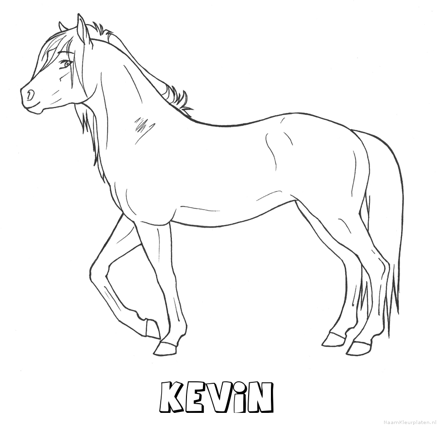 Kevin paard kleurplaat