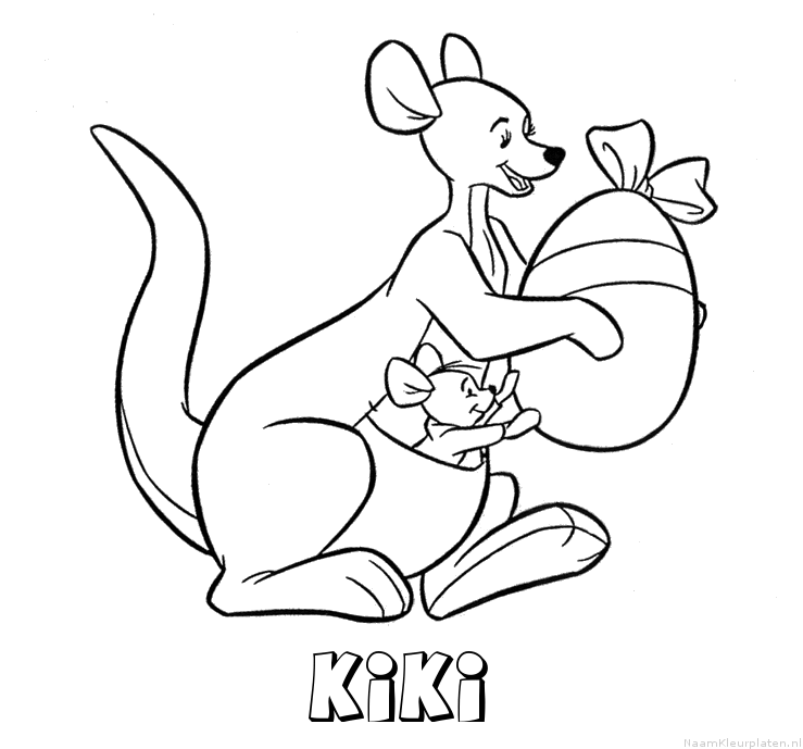 Kiki kangoeroe kleurplaat