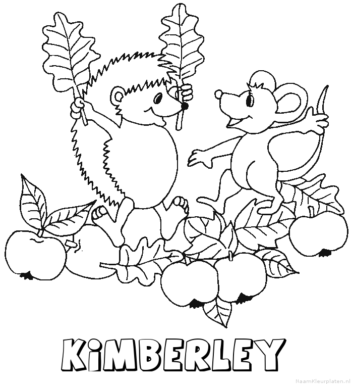 Kimberley egel kleurplaat