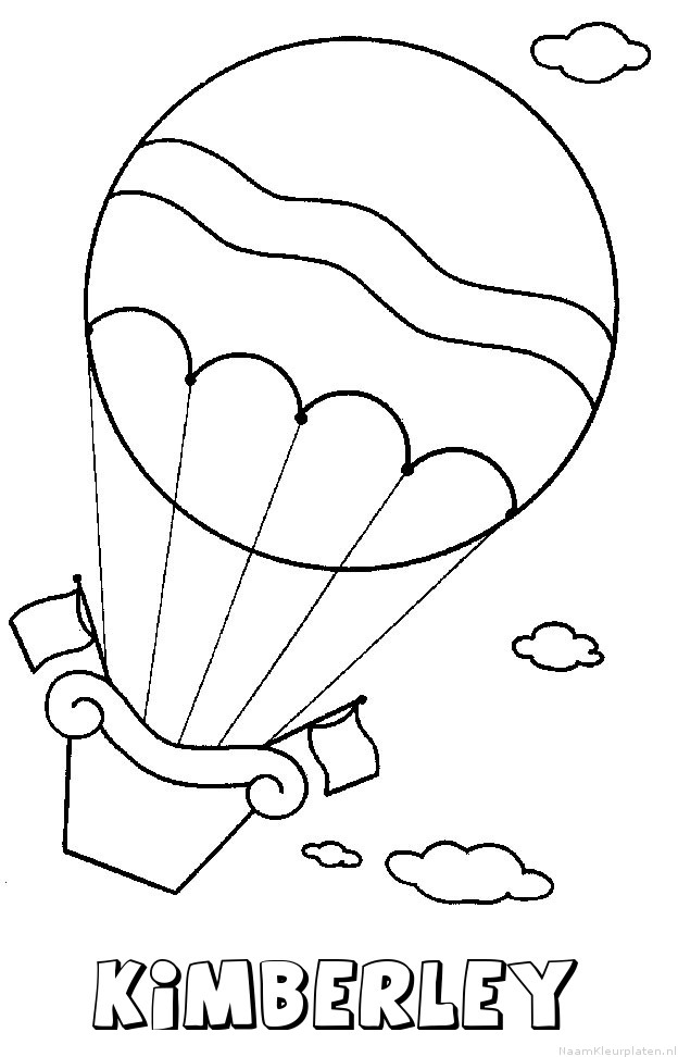 Kimberley luchtballon kleurplaat