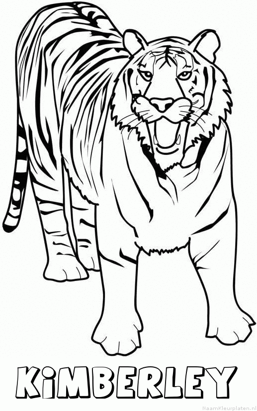 Kimberley tijger 2 kleurplaat