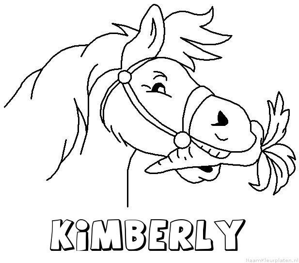 Kimberly paard van sinterklaas kleurplaat