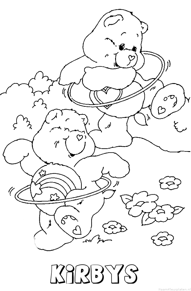 Kirbys beren kleurplaat