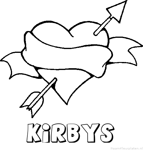 Kirbys liefde kleurplaat