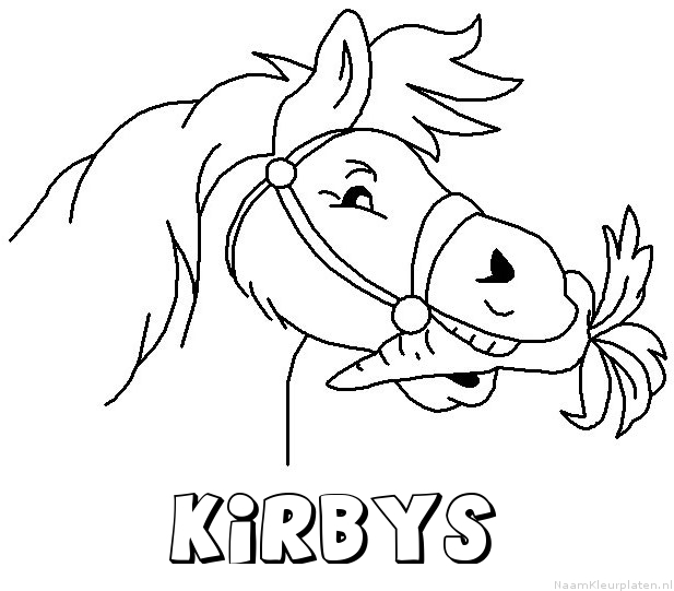 Kirbys paard van sinterklaas kleurplaat