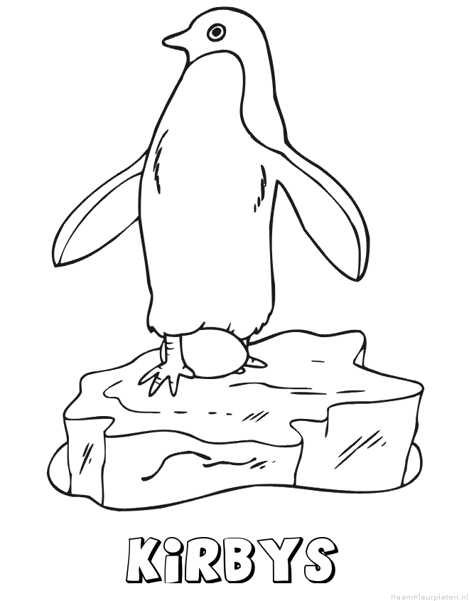 Kirbys pinguin kleurplaat