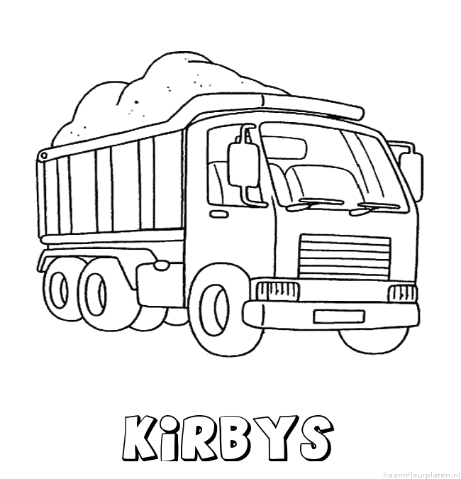 Kirbys vrachtwagen kleurplaat