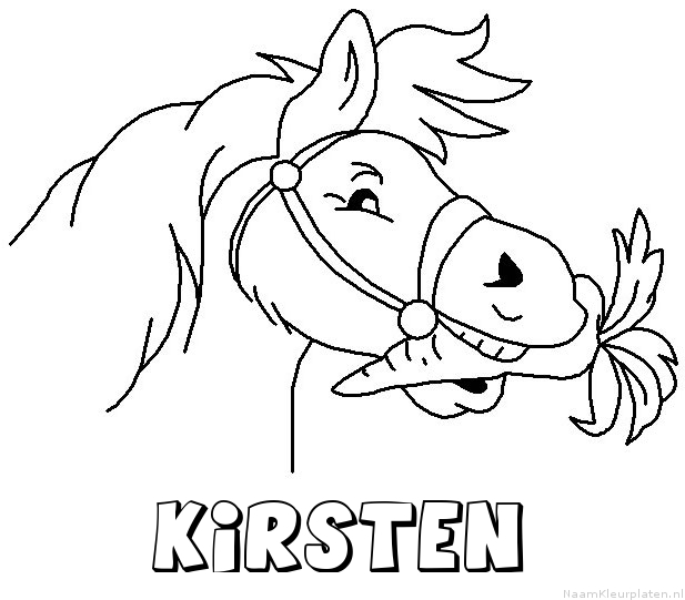 Kirsten paard van sinterklaas kleurplaat