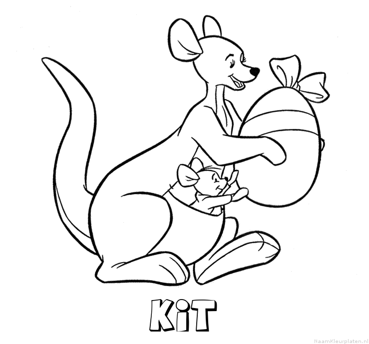 Kit kangoeroe kleurplaat