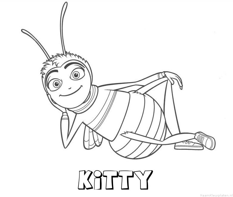 Kitty bee movie kleurplaat