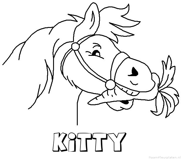 Kitty paard van sinterklaas kleurplaat