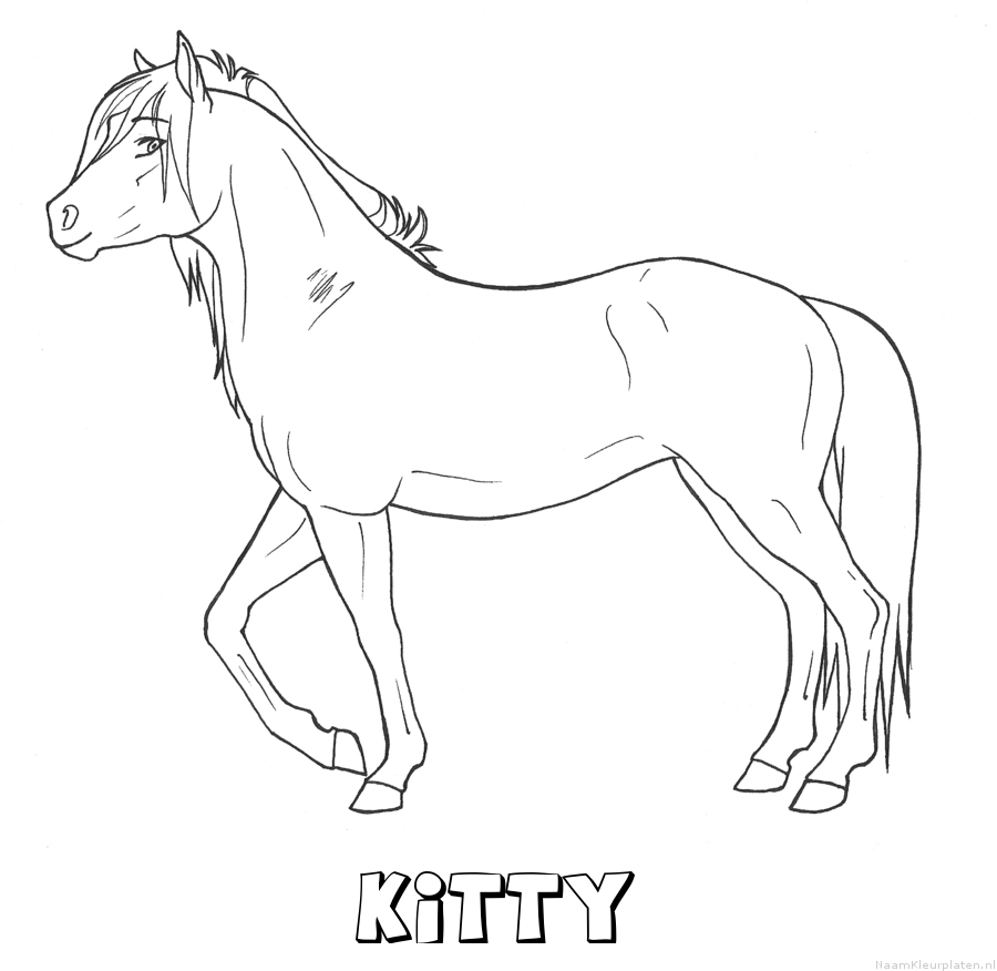 Kitty paard kleurplaat