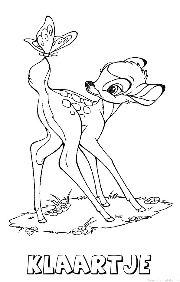 Klaartje bambi kleurplaat
