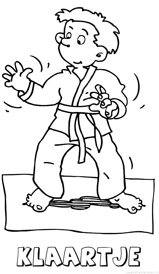 Klaartje judo kleurplaat