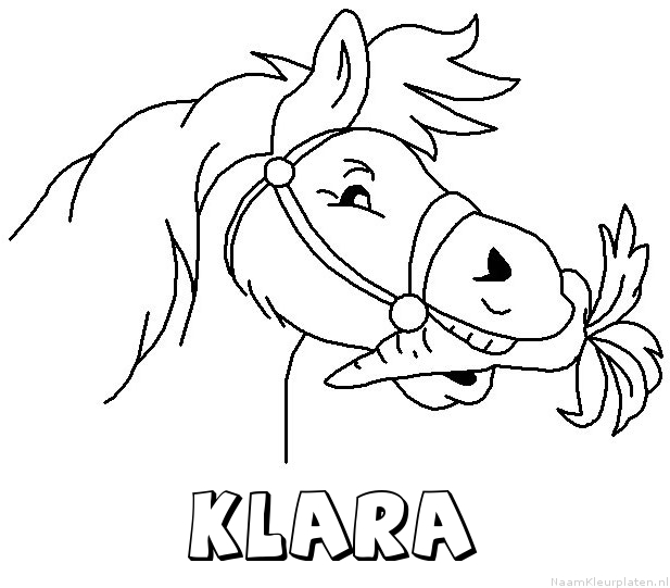 Klara paard van sinterklaas kleurplaat