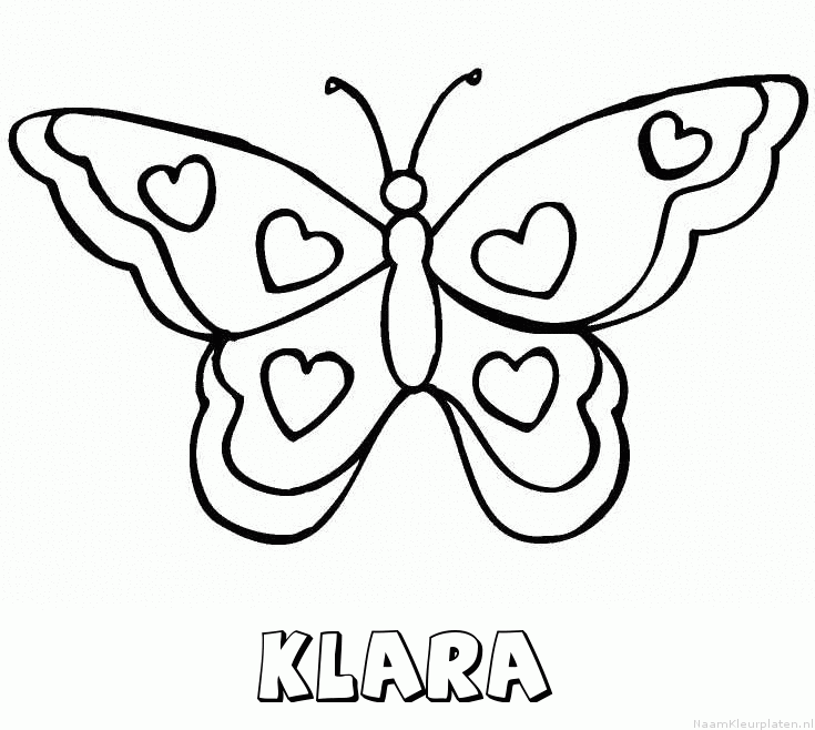 Klara vlinder hartjes