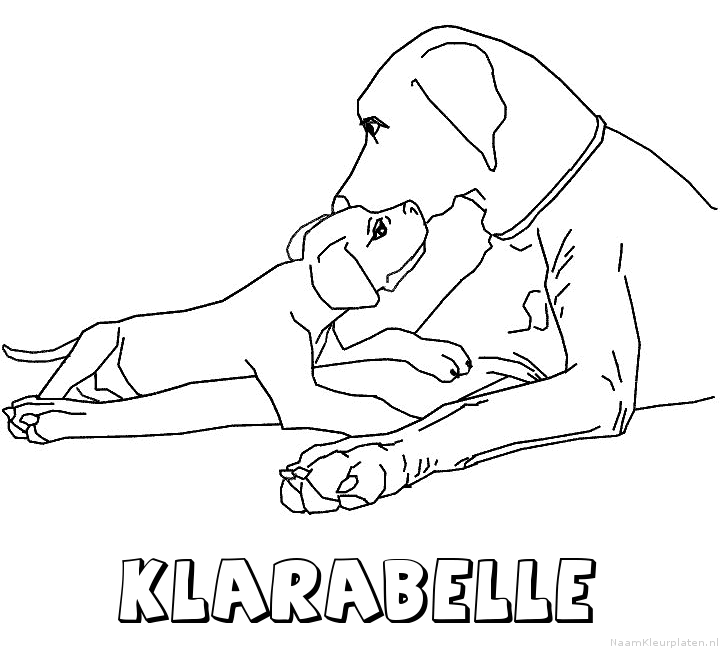 Klarabelle hond puppy kleurplaat