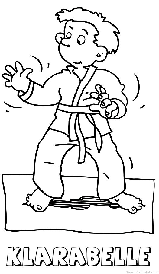Klarabelle judo kleurplaat