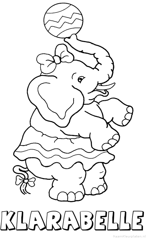 Klarabelle olifant kleurplaat