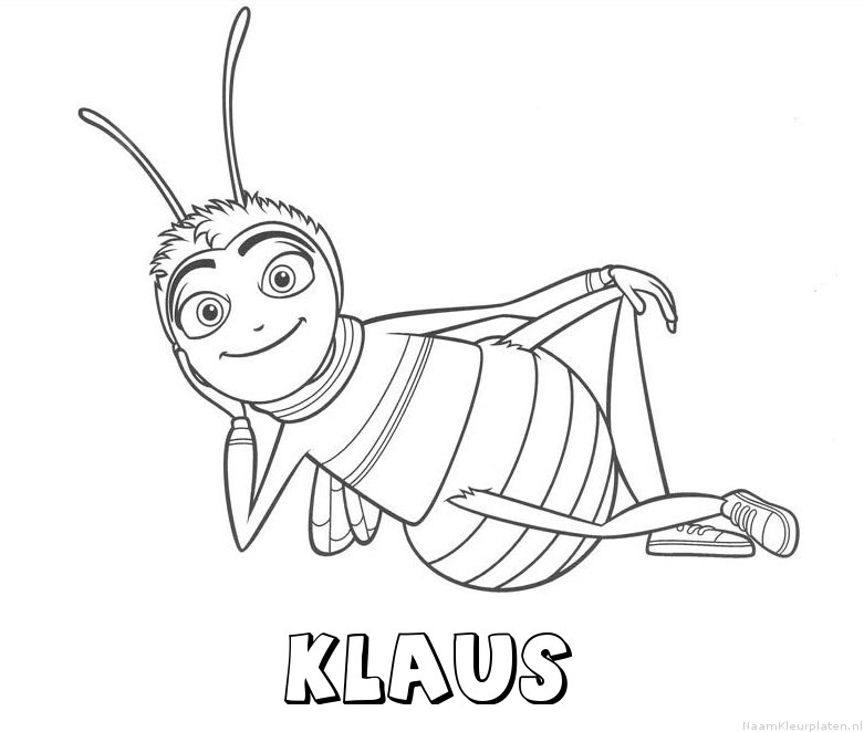 Klaus bee movie kleurplaat