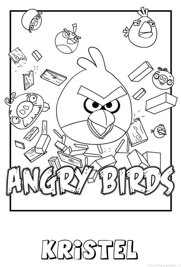Kristel angry birds kleurplaat