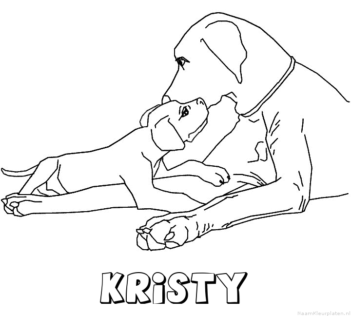 Kristy hond puppy kleurplaat