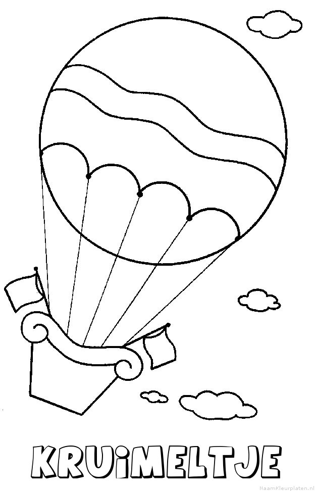 Kruimeltje luchtballon kleurplaat